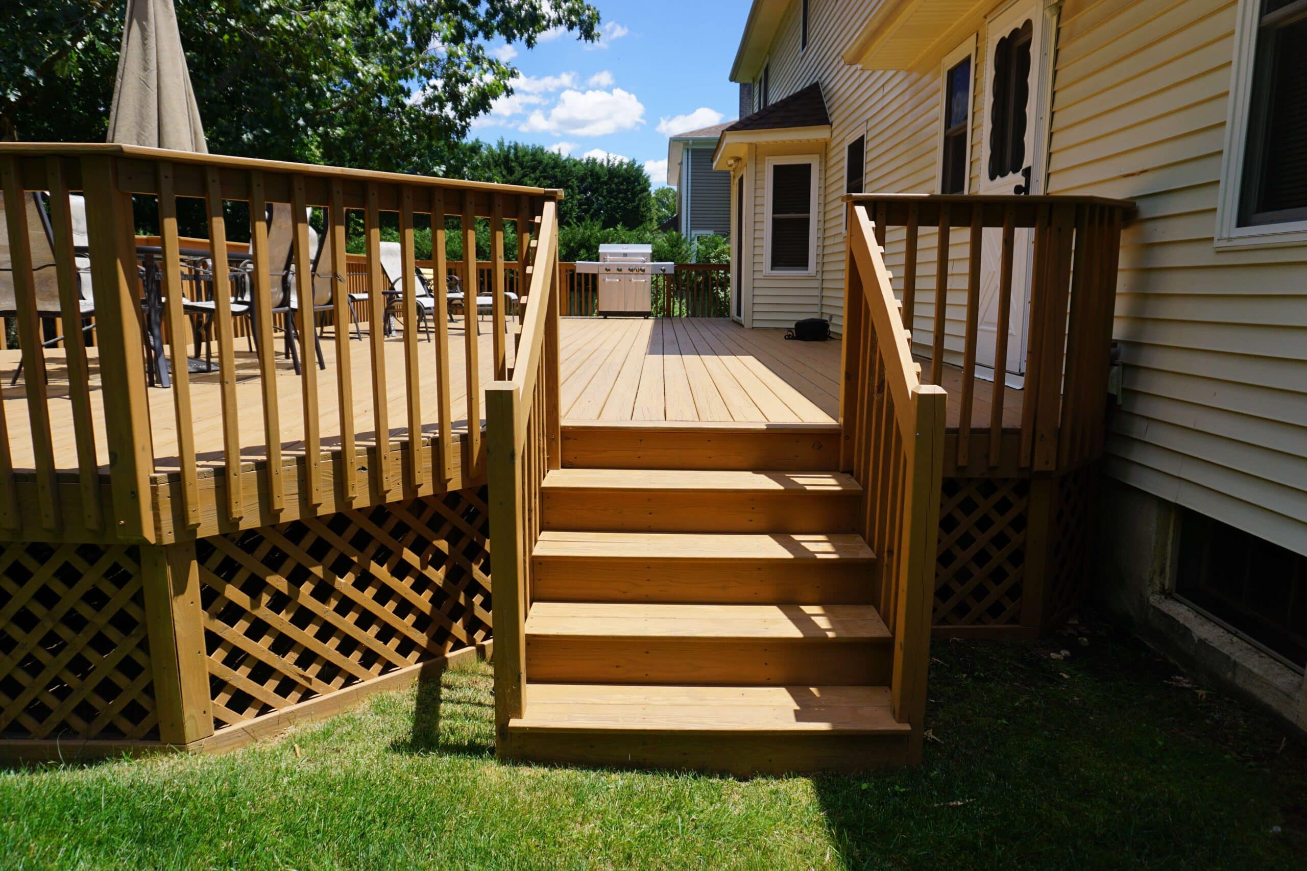 Pressure Treated Stairs on Deck