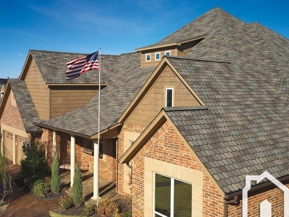 top down angled view of home in New Jersey that had a roof replacement